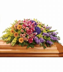 Garden of Sweet Memories Casket Spray from Westbury Floral Designs in Westbury, NY